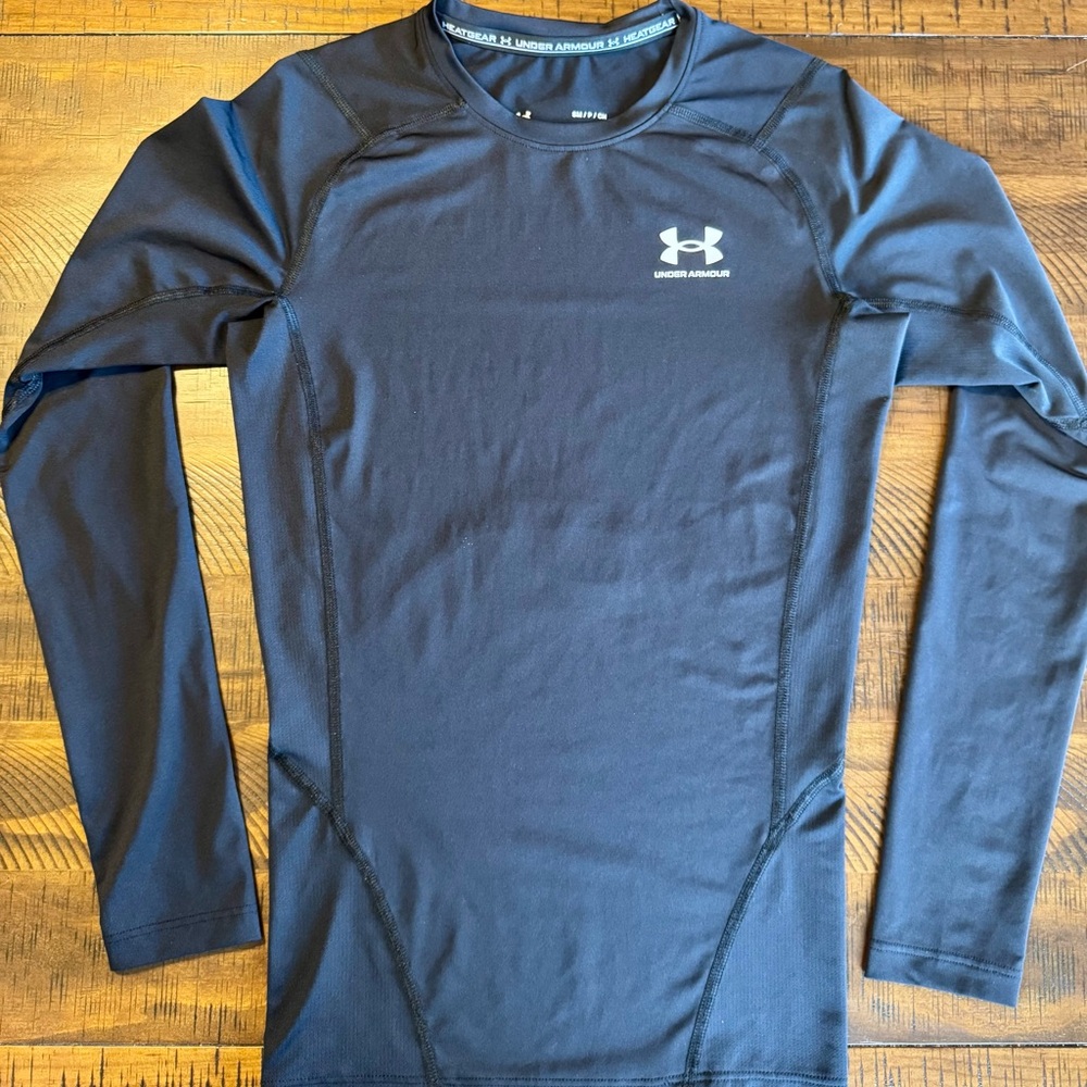 Under Armour Black Compression Shirt Heat Gear Adult Small